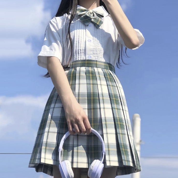 jk格裙 jk绿格 jk群 半身裙