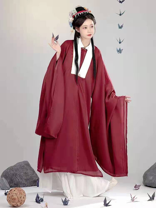 五五年 酒中仙 明制立领衫披风襦裙