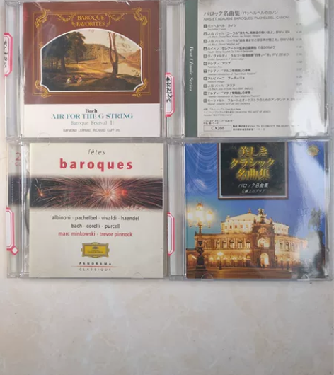 巴洛克音乐曲集CD碟。四盒五碟,多为日版,...