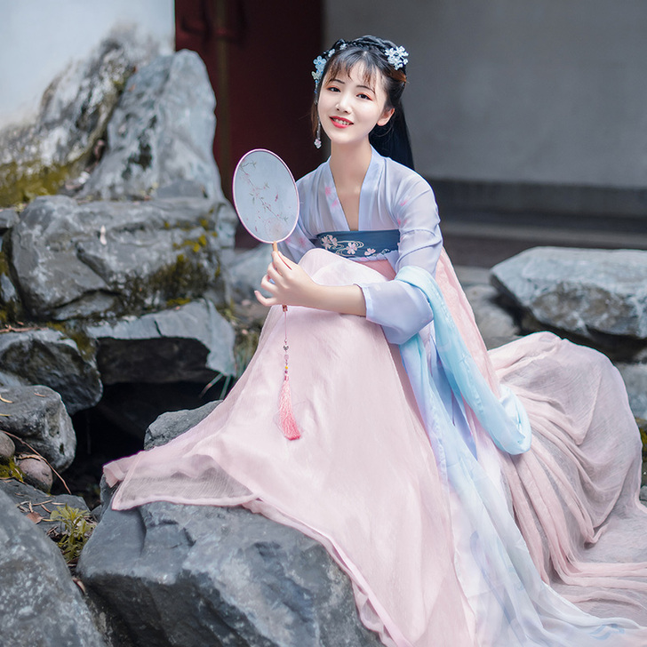 [周年回馈]如梦霓裳汉服女齐胸襦裙六米大摆...