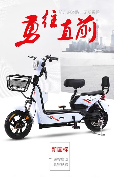中富新国标电动车成人电动自行车48V小型电...
