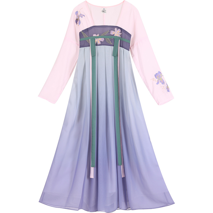 月芝猫 鸢尾古风汉服女齐胸襦裙中国风