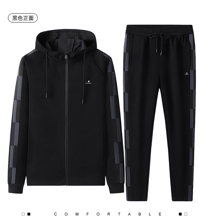 全新l码,2xl码黑色男士运动服套装,还可...