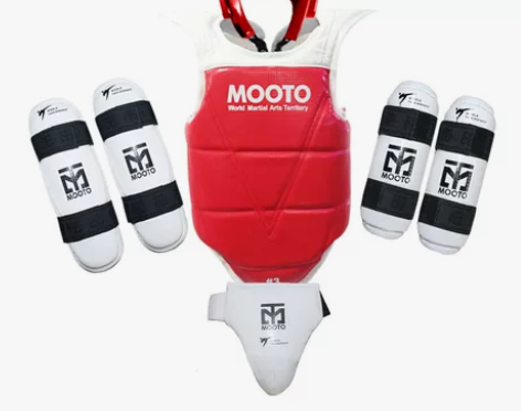 新款MOOTO跆拳道护具全套儿童五件套比赛...