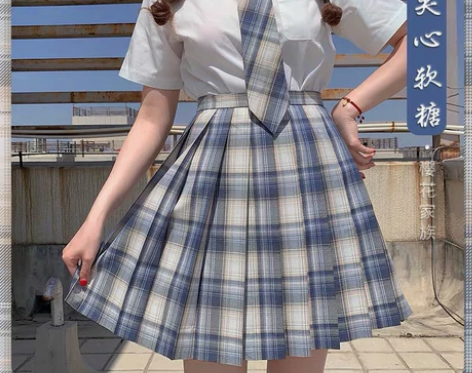 出樱花家族【夹心软糖】格裙制服群jk 穿一...