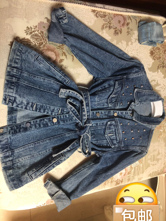 朋克风牛仔外套短裙 现下实体店入手