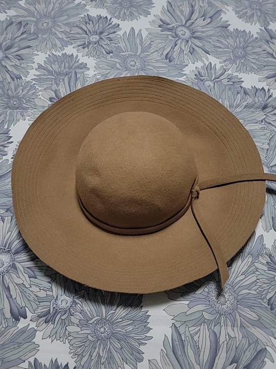 歌莉娅,纯羊毛咖色礼帽,头尾57