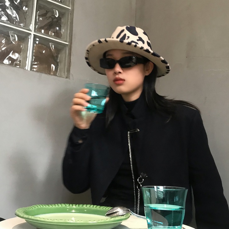 英伦复古爵士帽毛呢大檐简约斑点礼帽欧美ins