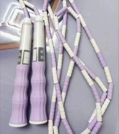 竹节跳绳小学生中考标准儿童跳绳可写班级姓名...