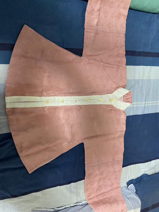 明制弓袋袖立领对襟短袄汉服  布料是之前吴...