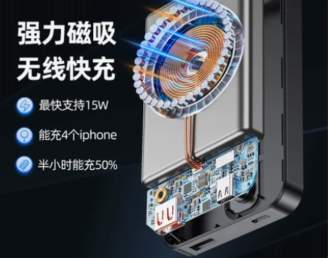 快充充电宝 磁吸无线10000毫安背吸式m...