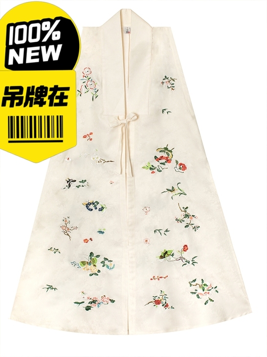 黎落阁长比甲汉服女正品日常明制白菜对襟长衫...