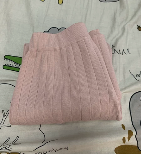 女装针织百褶阔腿裤韩版裤子闲置 均码  包...