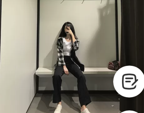 复古春秋休闲高腰直筒宽松坠感阔腿裤黑色显瘦...