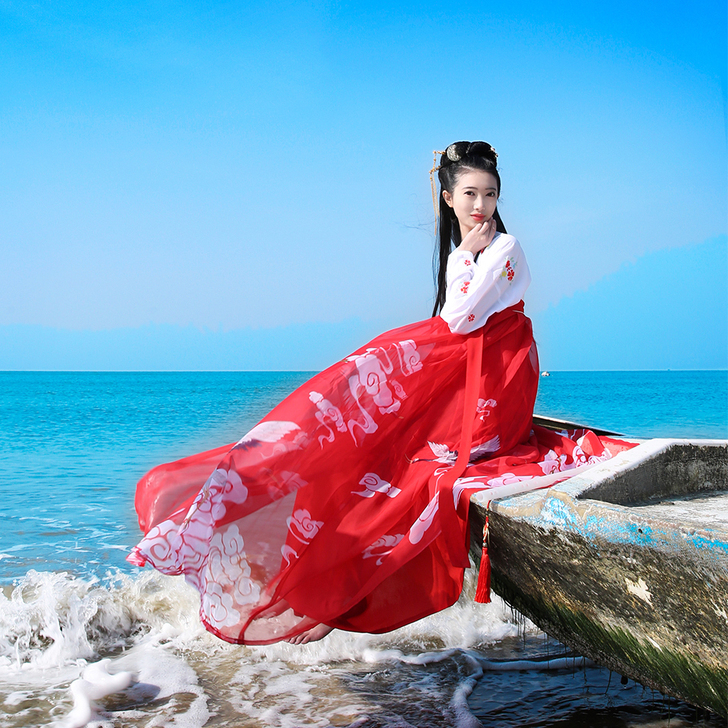 [如梦霓裳]汉服女装 齐胸襦裙[瑞鹤仙(五...