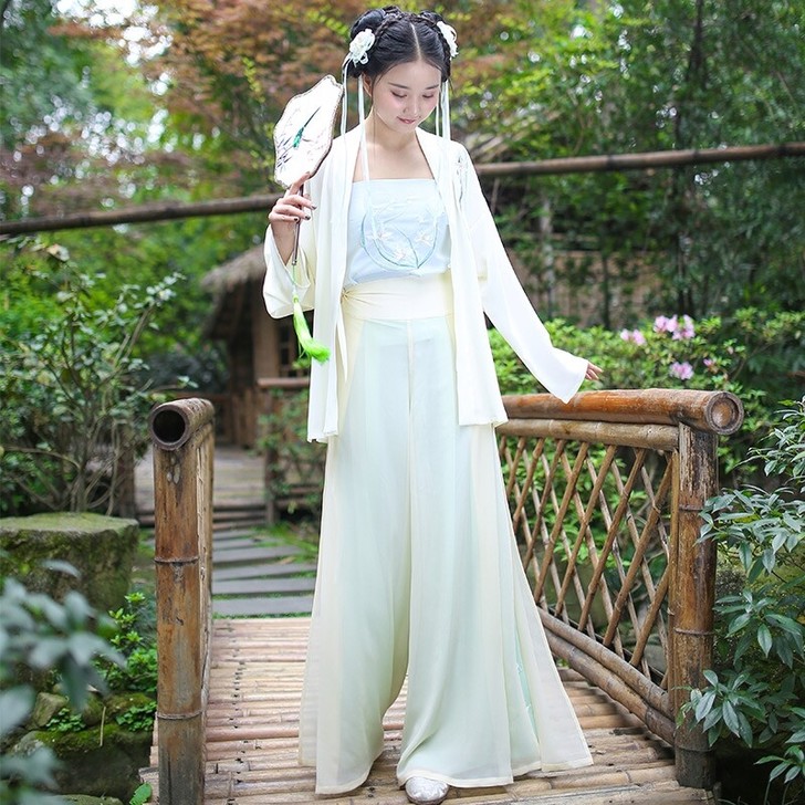 重回汉唐 隐香 原创日常汉服女绣花短褙子改...