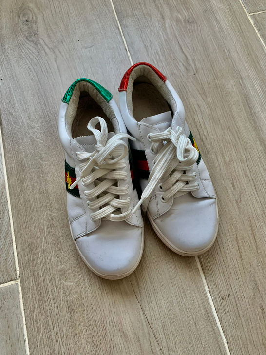 g u cci小蜜蜂gf版运动鞋小白鞋