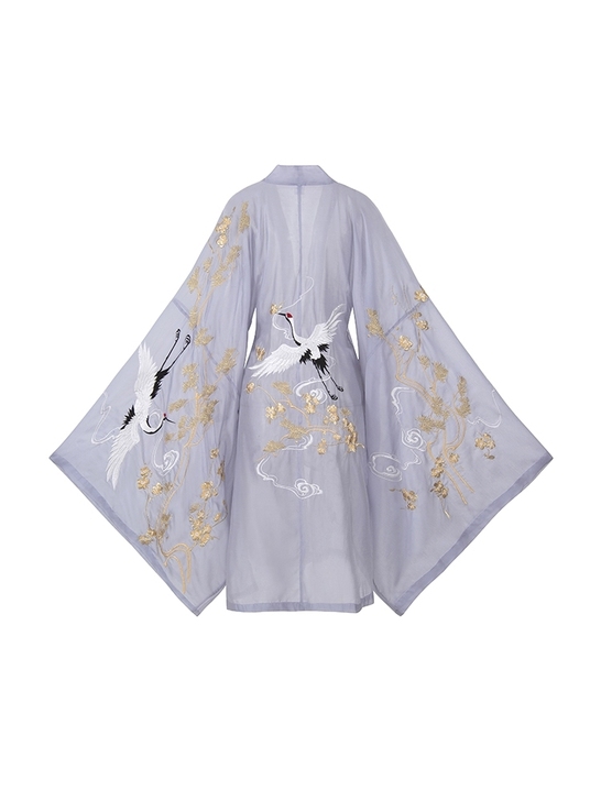 (收)标价收 十三余蓝花神大袖衫 s或...