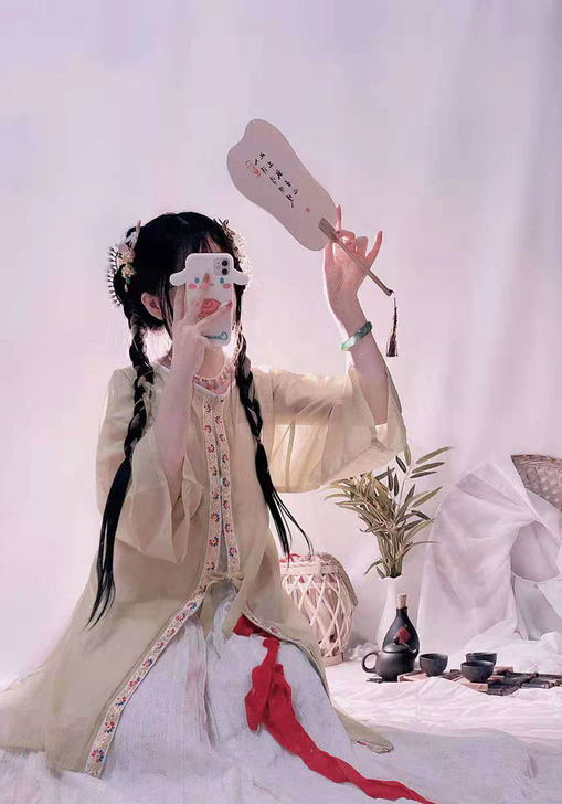 曹州莘月原创【清凉一夏】汉服女明制圆领衫一...