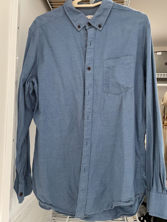 baleno男士长袖衬衫牛仔蓝,175/9...