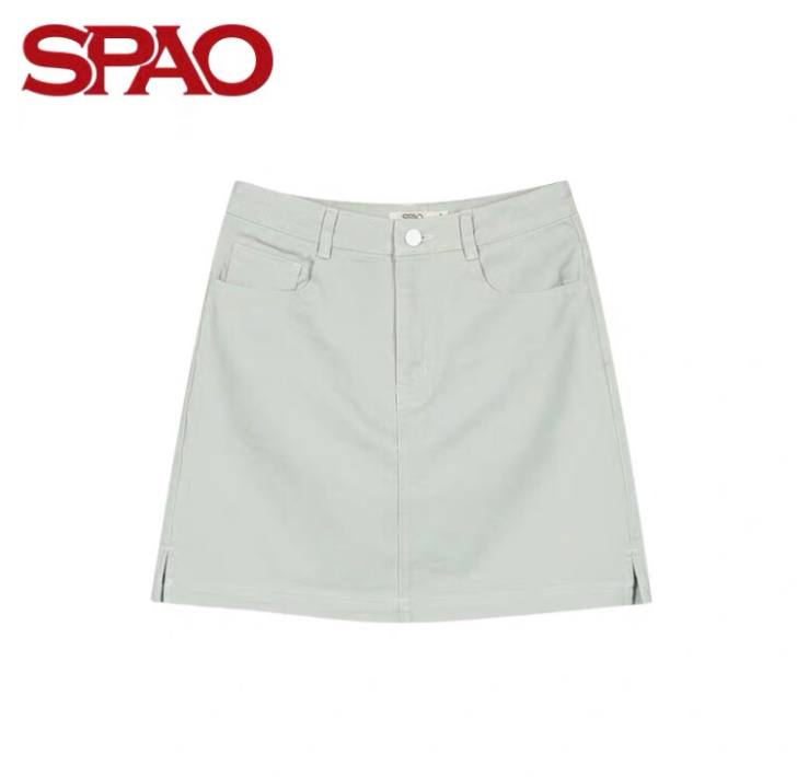 SPAO马卡龙色半身裙短裙