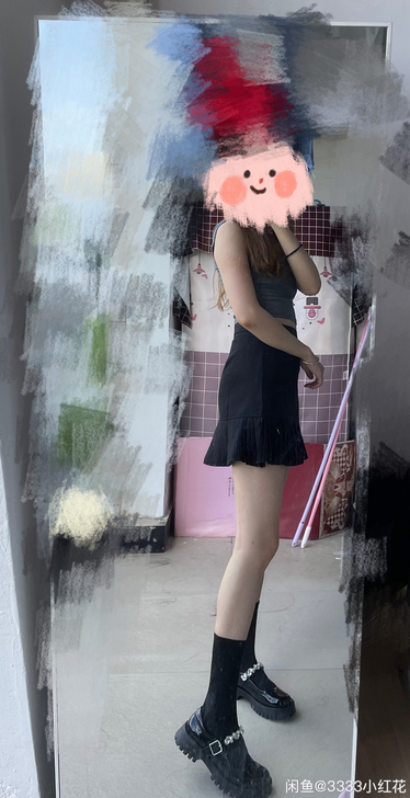黑色百褶包臀裙 全新 肉完同款