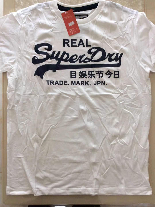 SUPERDRYT恤男士短袖圆领纯棉短袖T恤