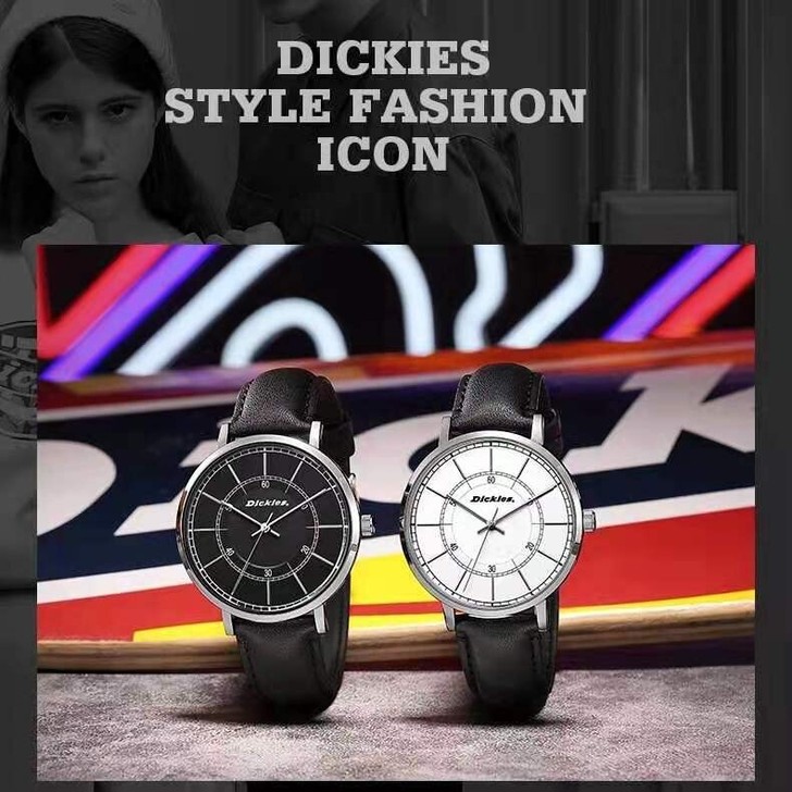 Dickies手表时尚休闲学生女石英表皮带...
