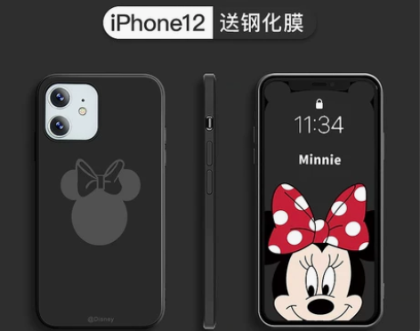 迪士尼适用于苹果12mini 手机壳液态硅...