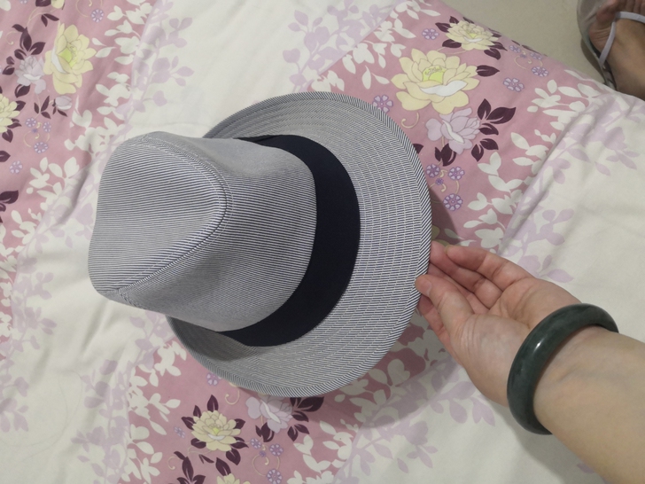 英伦条纹爵士帽子男女礼帽韩版潮绅士帽出游遮...