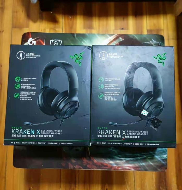 雷蛇北海巨妖标准版X头戴式游戏耳机7.1电...