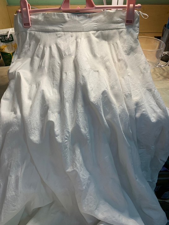 白色法式泡泡长裙S-M可穿绝美