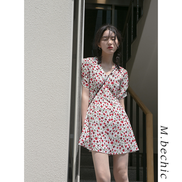 Mbechic 莫丙 百搭裙法国小众连衣裙...