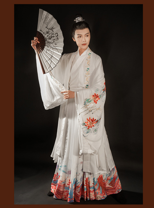 序绘序绘原创汉服 锦鲤 重工绣花大袖披风外...