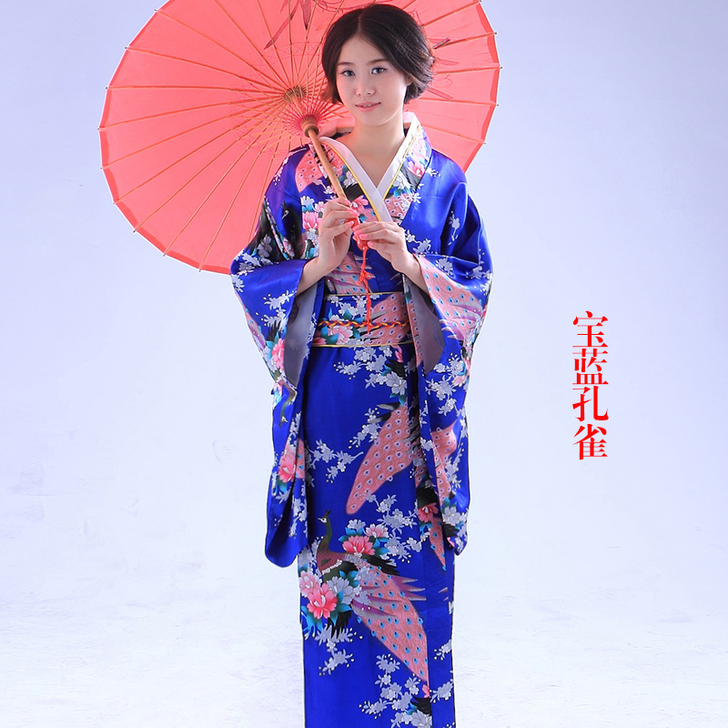 女式日本和服女正装樱花浴衣开衫长款振袖写真...