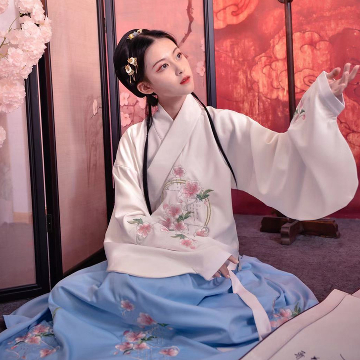 卿若篱【醉海棠】原创明制交领袄裙琵琶袖中国...