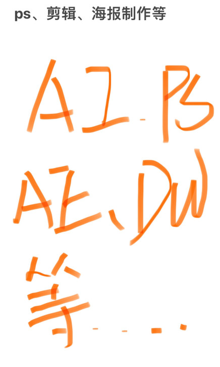 可用软件ps、ai、ae、dw、pr等制作...