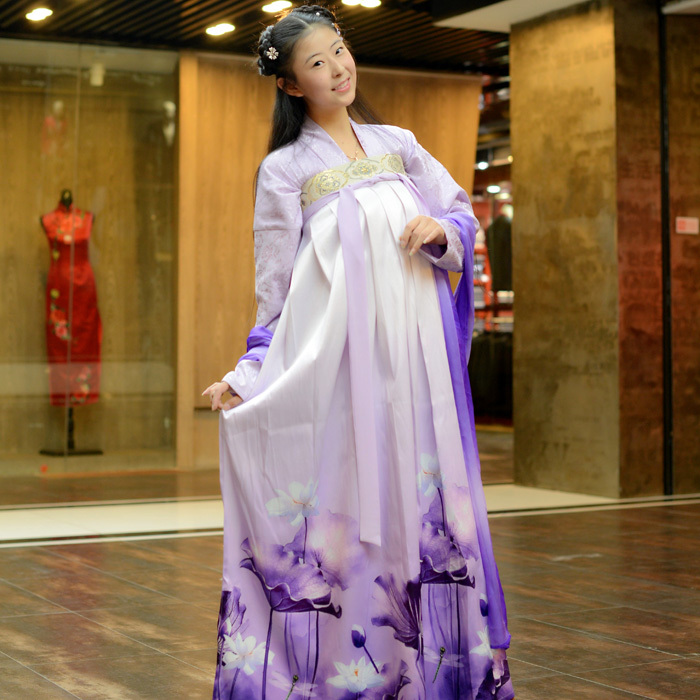[如梦霓裳]汉服女装 齐胸襦裙[玉莲花(九...