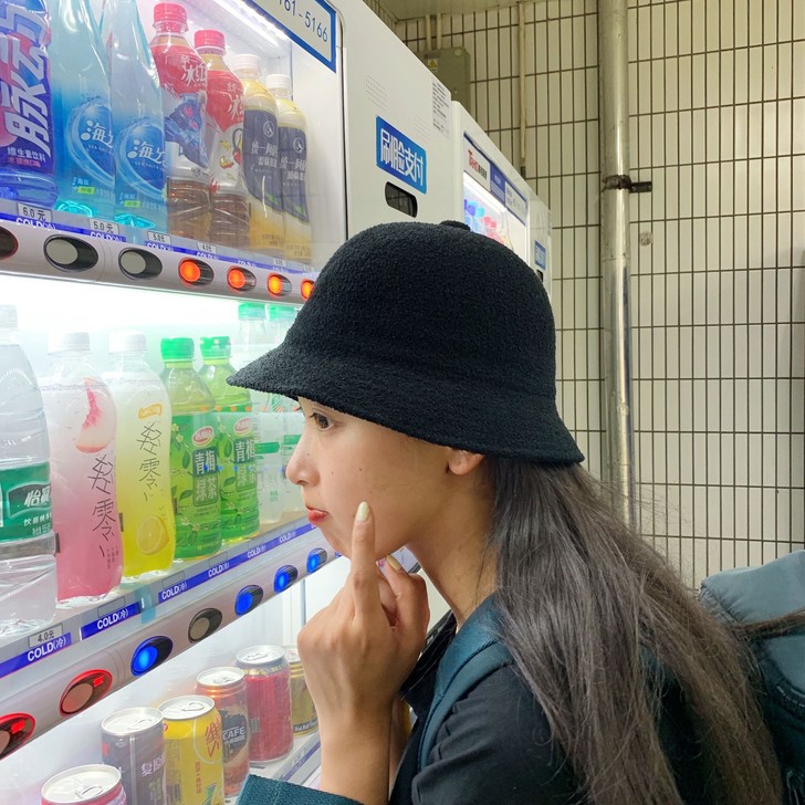 日系糖果色圆顶渔夫帽女四季网红毛巾纱遮阳防...