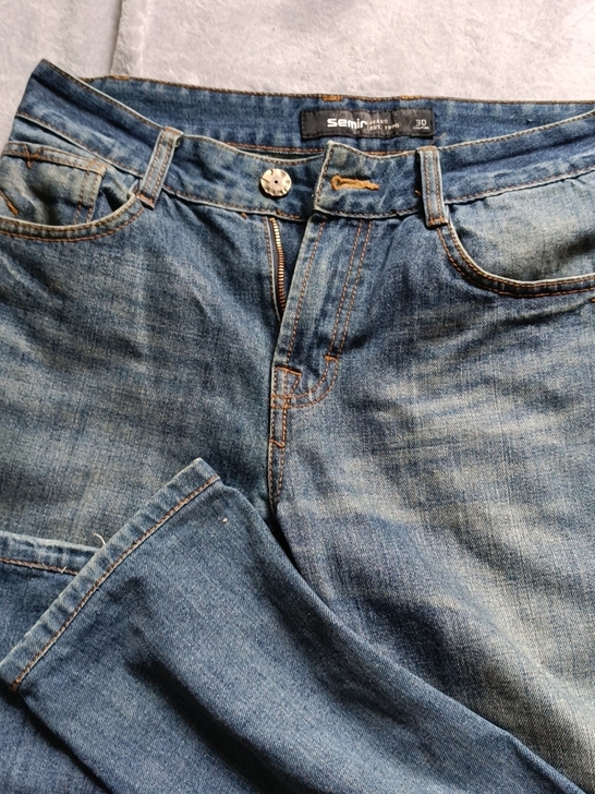 30码牛仔裤，直筒