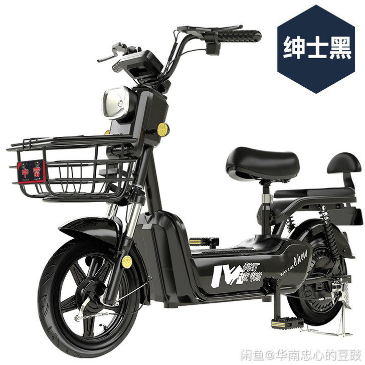 中富电动车新国标小型电动自行车48V电瓶（...