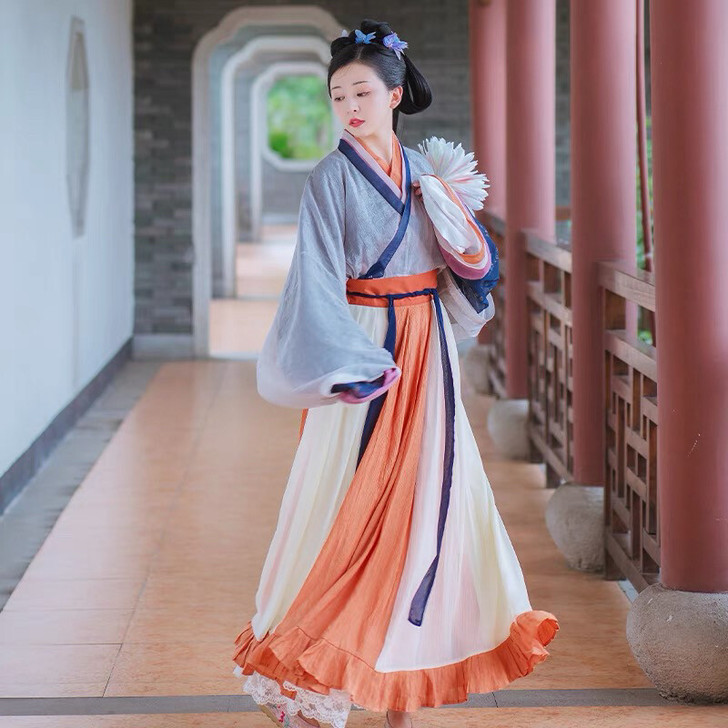 【临风】汉衣晟道晋制交领襦裙破裙