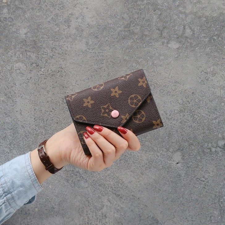 全新 欧美新款女士小钱包女短款复古豆豆卡包...