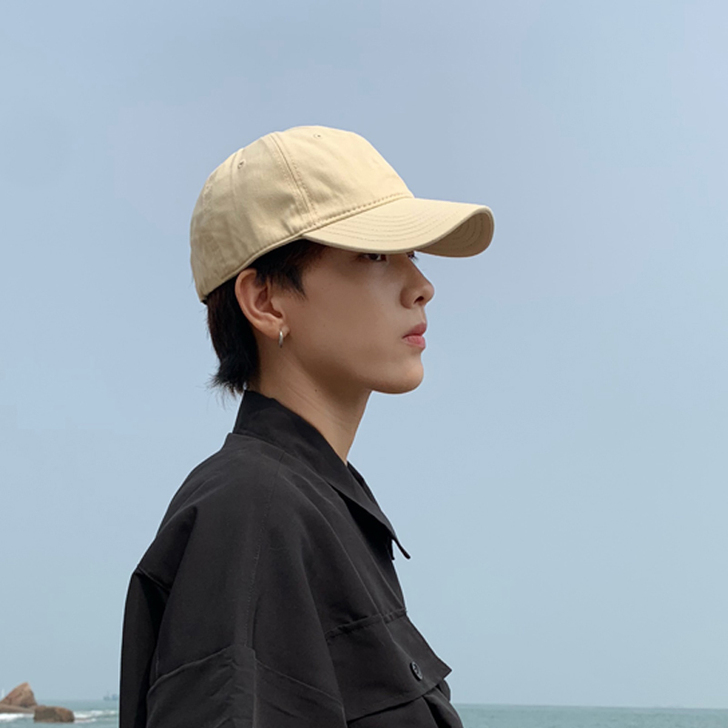 帽子男潮人牌夏天韩版百搭纯色舒适软顶鸭舌帽...