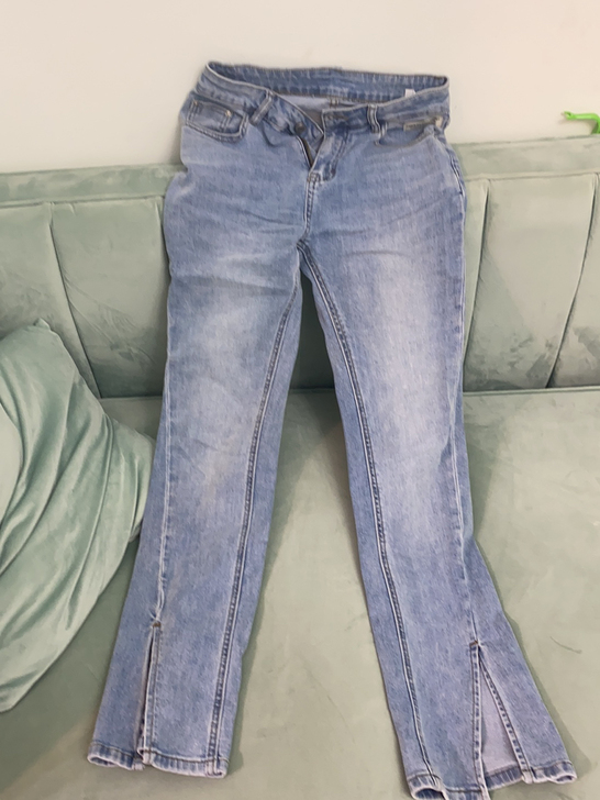 浅色喇叭牛仔裤本人165体重102