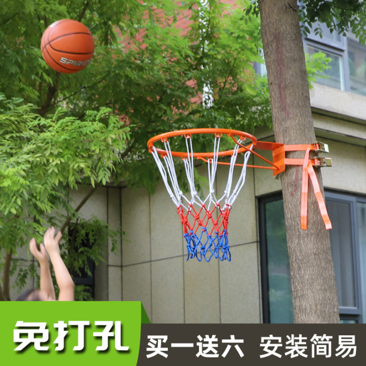 户外篮球框免打孔室内外挂式成人标准篮球圈儿...