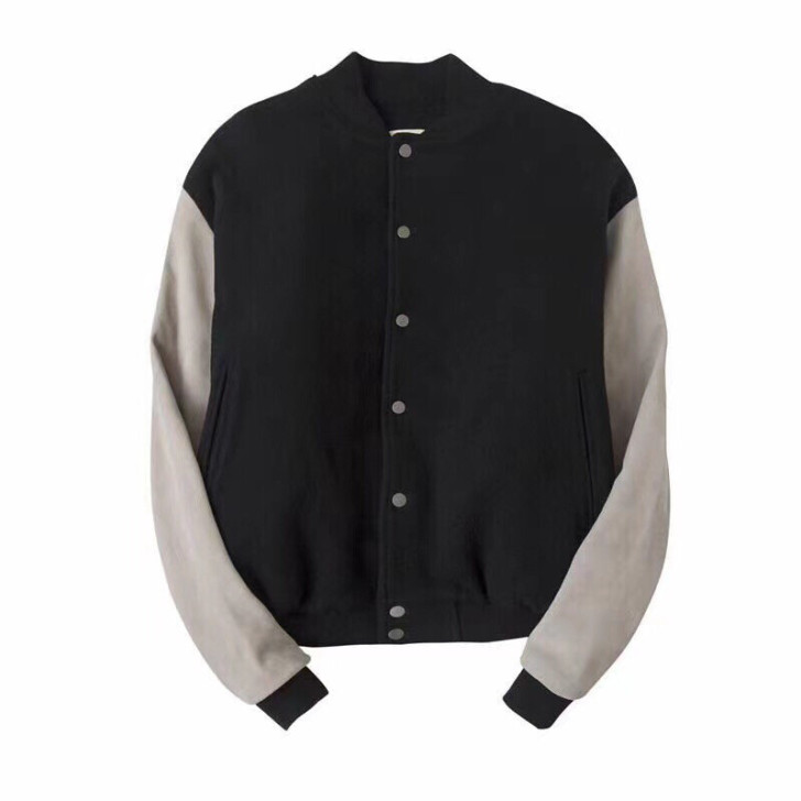 Fear Of God 6th灰色皮袖毛呢...