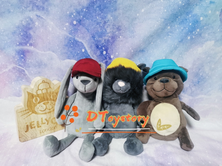 jellycat嘻哈兔子饶舌小猫雷弗小狗戴...