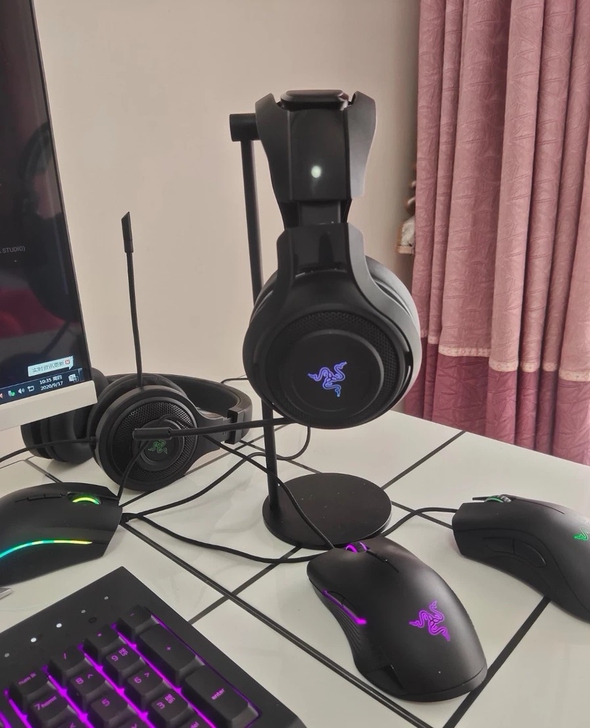 雷蛇北海巨妖标准x7.1声道吃鸡游戏耳机