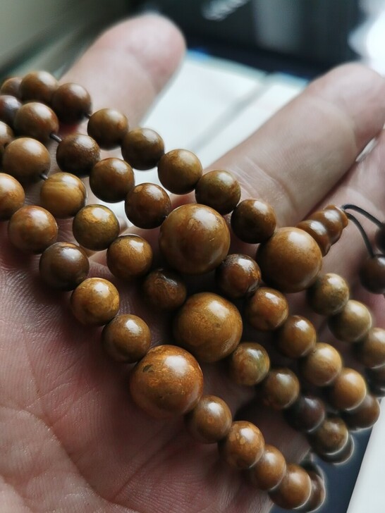 河磨玉细皮手串   析木细皮手串
